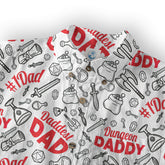 Dungeons Daddy Aloha Hawaii Shirt, DND Game Pattern Shirt Gift for Dad - The Palmix